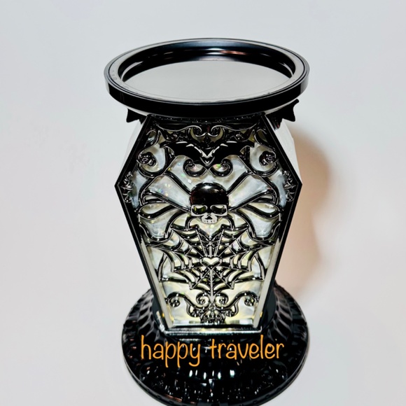 LIGHT-UP COFFIN WATERGLOBE 3-Wick Candle Holder - Picture 4 of 6